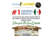 CALIBRE 50 #1 GENERAL MONITORLATINO EN MÉXICO POR CUATRO SEMANAS CONSECUTIVAS