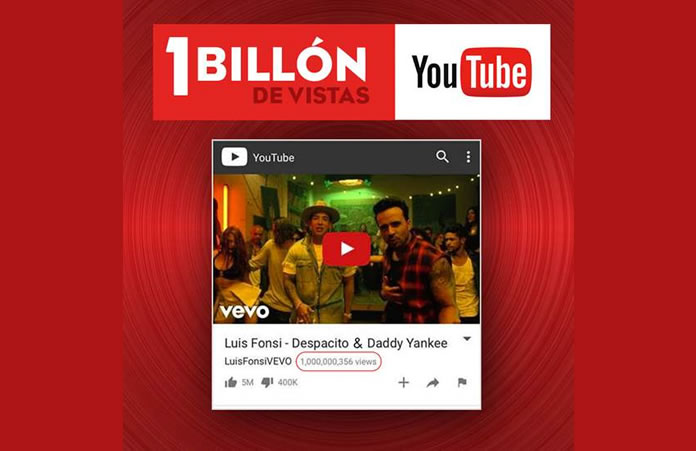 ”DESPACITO” DE LUIS FONSI Y DADDY YANKEE ROMPE NUEVO RÉCORD