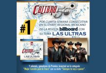 CALIBRE 50 #1 EN BILLBOARD POR CUARTA SEMANA CONSECUTIVA