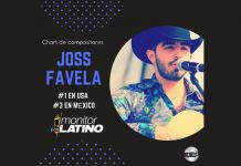 JOSS FAVELA EN EL TOP CHART DE COMPOSITORES MONITORLATINO MÉXICO Y USA