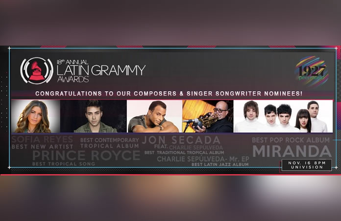 PEERMUSIC FELICITA A SUS COMPOSITORES Y CANTAUTORES NOMINADOS AL GRAMMY LATINO