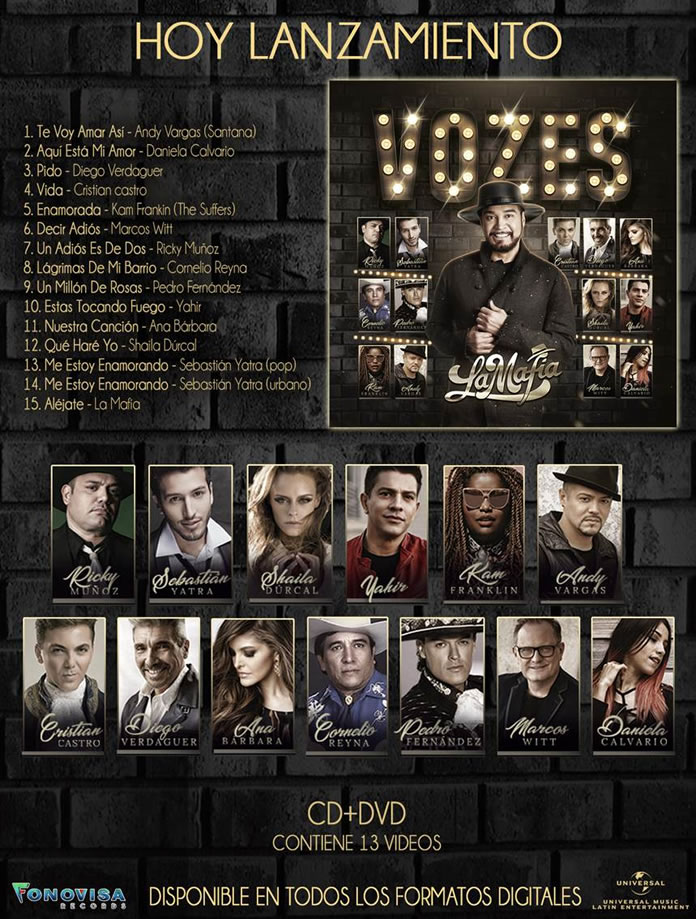 LA MAFIA… Hoy lanzamiento de su nuevo álbum ”VOZES”