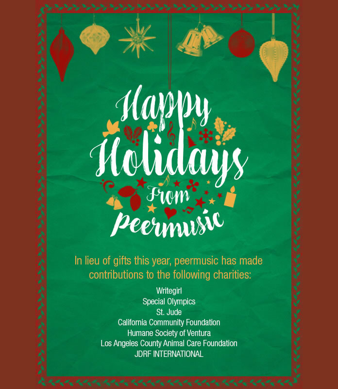 PEERMUSIC te desea felices fiestas