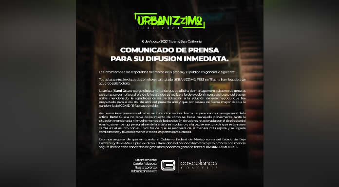 urbanizzimo carol g 2020