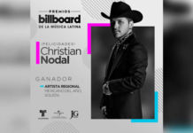 CHRISTIAN NODAL ganador del Latin Billboard como artista regional mexicano del año y solista
