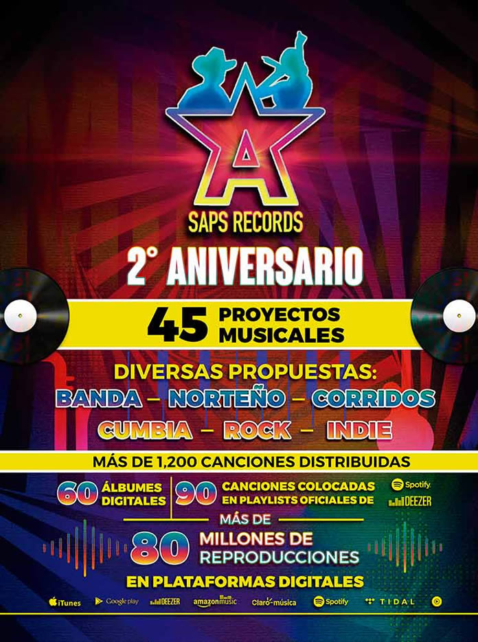 SAPS Records segundo aniversario