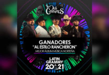 LOS DOS CARNALES ganan LATIN GRAMMY en la categoría de “MEJOR ÁLBUM DE MÚSICA NORTEÑA”