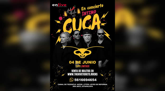 CUCA hará show íntimo en CDMX