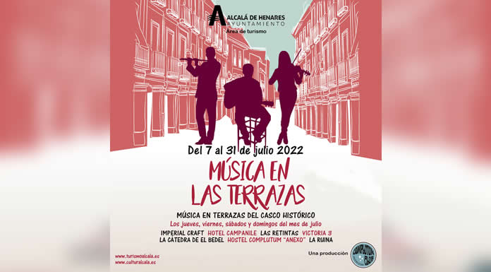 Ciclo “MÚSICA EN LAS TERRAZAS” regresa a Alcalá de Henares