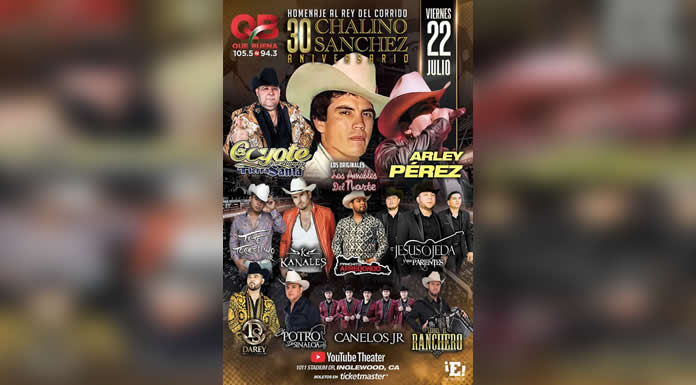 La estacion de radio QUE BUENA Los Ángeles presenta concierto homenaje a CHALINO SANCHEZ 30 ANIVERSARIO