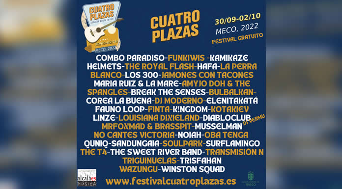 El FESTIVAL CUATRO PLAZAS presenta su cartel definitivo