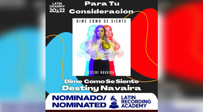 Nominación a Grammy latino DESTINY NAVAIRA 2022