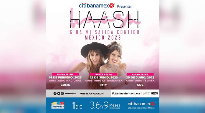 HAASH Anuncia nuevas fechas del exitoso tour Mi Salida Contigo en CDMX, Monterrey y Guadalajara para 2023