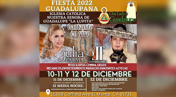 JULIA PALMA Y LEONARDO TORRES Homenaje a la Virgen en Los Angeles (El Monte, CA )