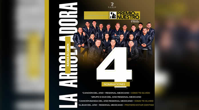 LA ARROLLADORA BANDA EL LIMÓN DE RENÉ CAMACHO celebra sus 4 nominaciones a PREMIOS LO NUESTRO