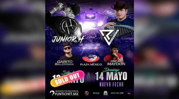 En tan solo 2 horas JUNIOR H agota las taquillas de LA MONUMENTAL PLAZA MÉXICO