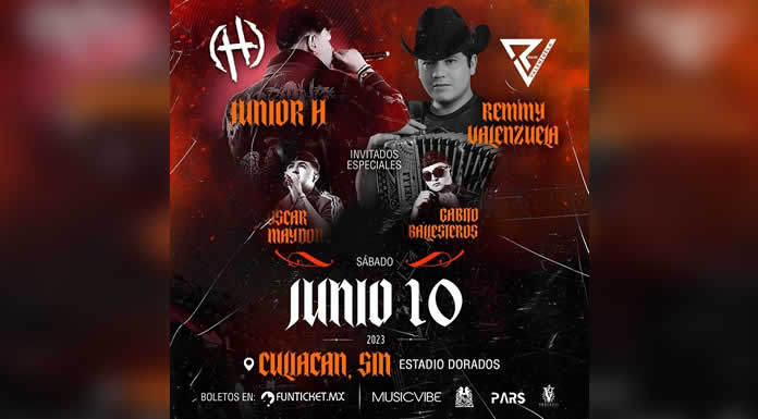 JUNIOR H Y REMMY VALENZUELA llegan a Culiacán Sinaloa al ESTADIO DORADOS