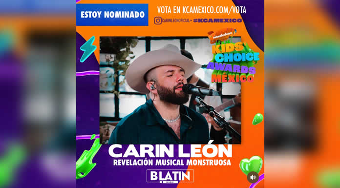 CARIN LEÓN nominado en los Kids Choice Awards México 2023