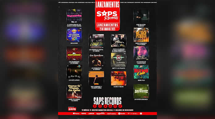 Lanzamientos SAPS RECORDS 23 de junio del 2023