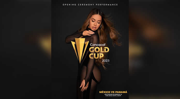 CHIQUIS interpretó el himno de la Copa Oro en la ceremonia del encuentro final