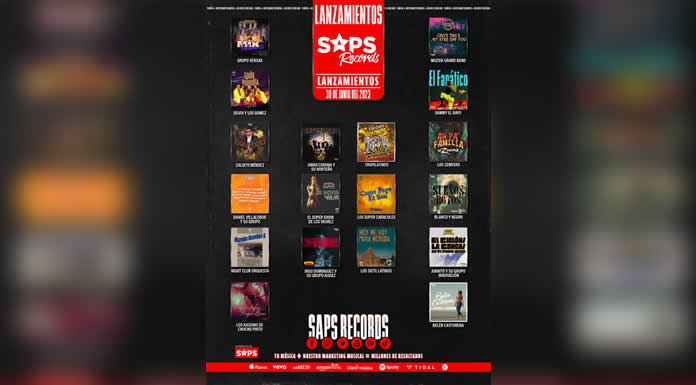 Lanzamientos SAPS RECORDS 30 de junio del 2023