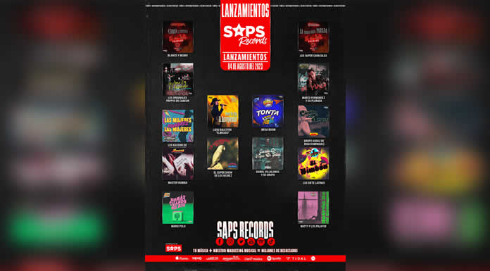 Lanzamientos SAPS RECORDS 04 de agosto del 2023