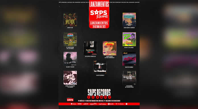 Lanzamientos de SAPS RECORDS de este 20 de octubre del 2023