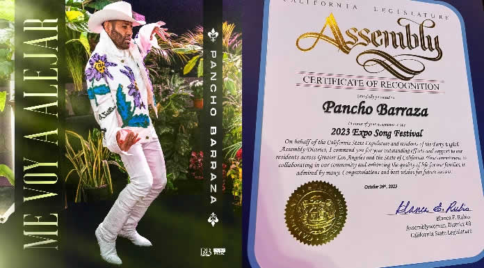 PANCHO BARRAZA recibe reconocimiento por su gran aportación a la música y estrena el tema “ME VOY A ALEJAR” @lachicuela.com