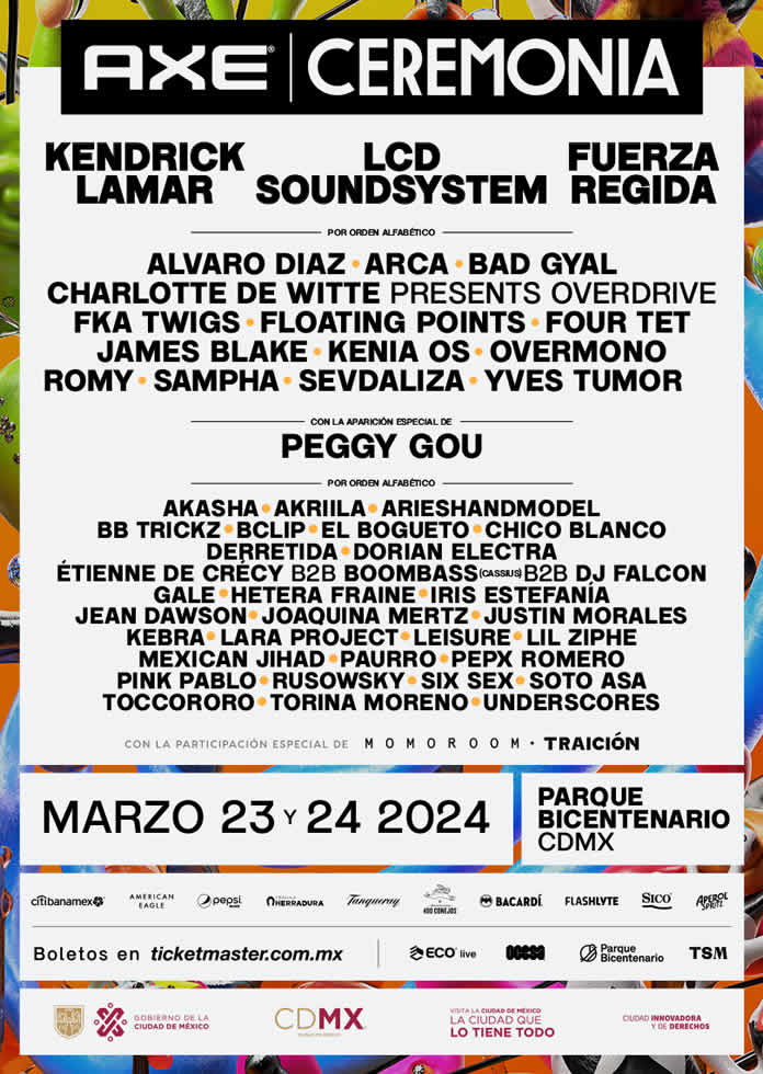 Conoce el cartel de AXE CEREMONIA 2024 @lachicuela.com