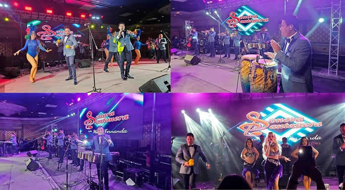 LA SONORA SANTANERA CON MARÍA FERNANDA se presentó en la cena de gala de PROMOTORES UNIDOS USA en Las Vegas @lachicuela.com