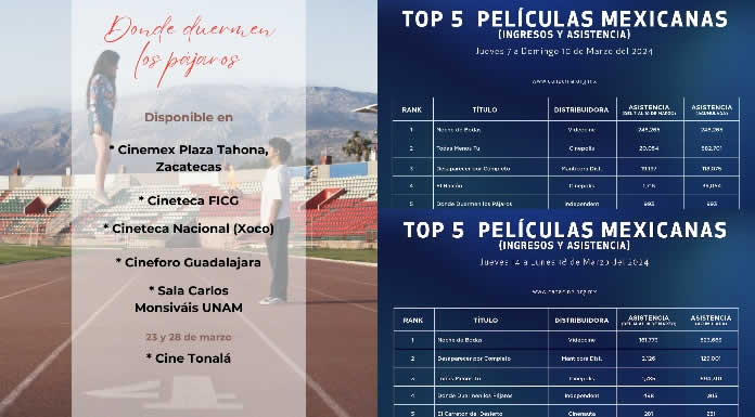 DONDE DUERMEN LOS PÁJAROS segunda semana en el Top 5 @lachicuela.com