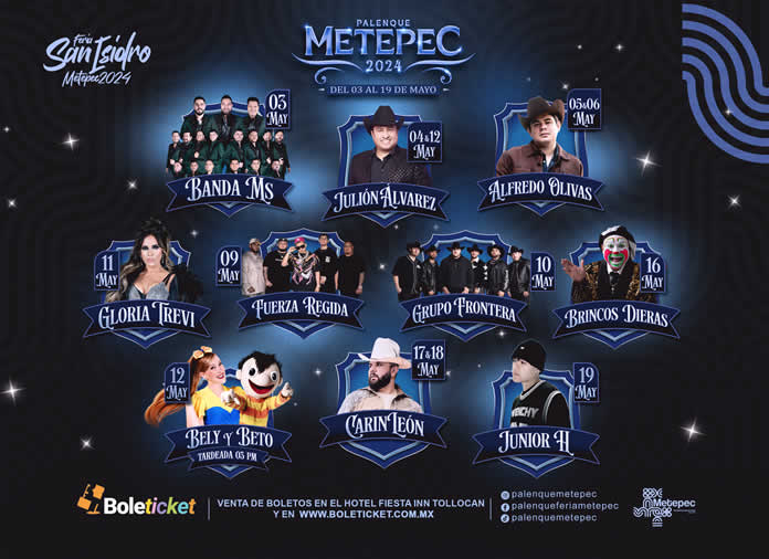 Nuevas fechas se suman al PALENQUE METEPEC 2024 @lachicuela.com
