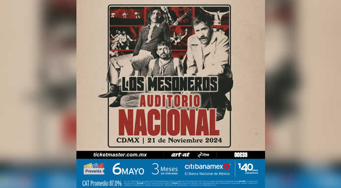 LOS MESONEROS anuncian show en el Auditorio Nacional de CDMX, como parte de su gira “NUESTRO AÑO TOUR”