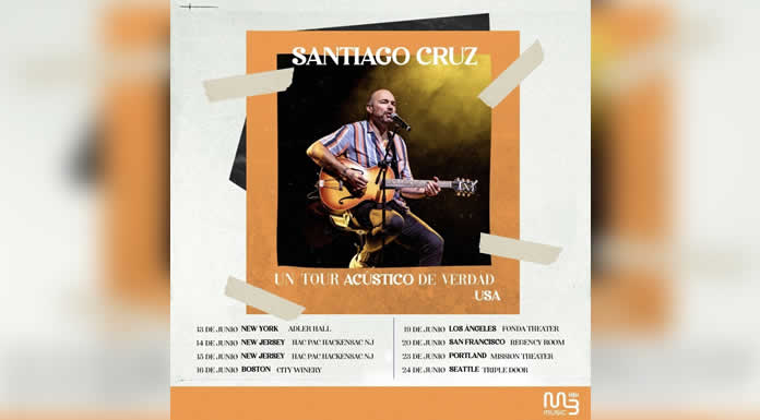 SANTIAGO CRUZ anuncia su GIRA ACÚSTICA de 2024 en ESTADOS UNIDOS Y COLOMBIA