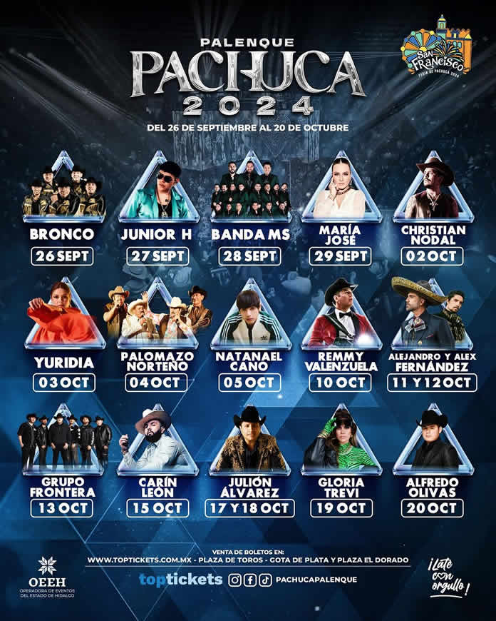 EL PALENQUE PACHUCA 2024 llega más impactante que nunca, conoce el CARTEL OFICIAL