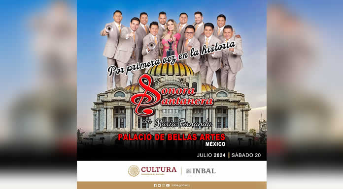 LA SONORA SANTANERA CON MARÍA FERNANDA actuará por primera vez en el PALACIO DE BELLAS ARTES
