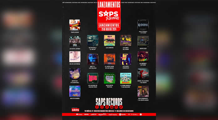 Lanzamientos de SAPS RECORDS de este 26 de julio del 2024