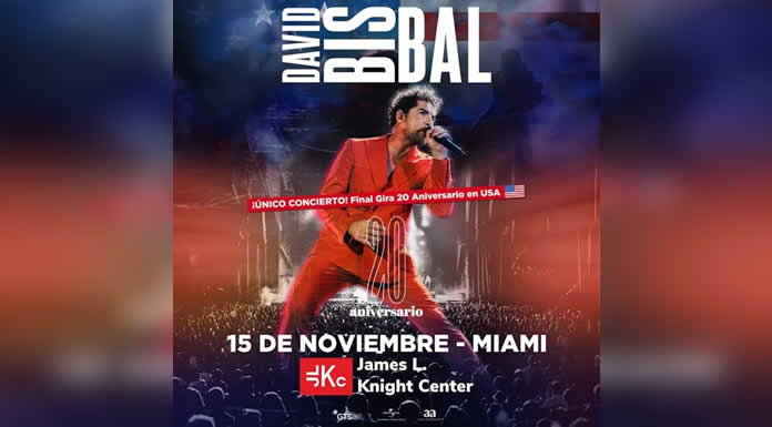 DAVID BISBAL anuncia su regreso a MIAMI para una espectacular experiencia de CONCIERTO EN VIVO
