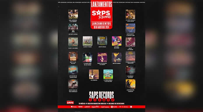 Lanzamientos de SAPS RECORDS de este 09 de Agosto del 2024
