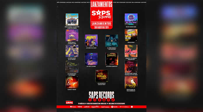 Lanzamientos de SAPS RECORDS de este 30 de Agosto del 2024