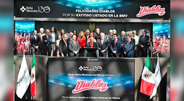 DIABLOS ROJOS DEL MÉXICO es la primera organización del béisbol mexicano en debutar en la bolsa de valores