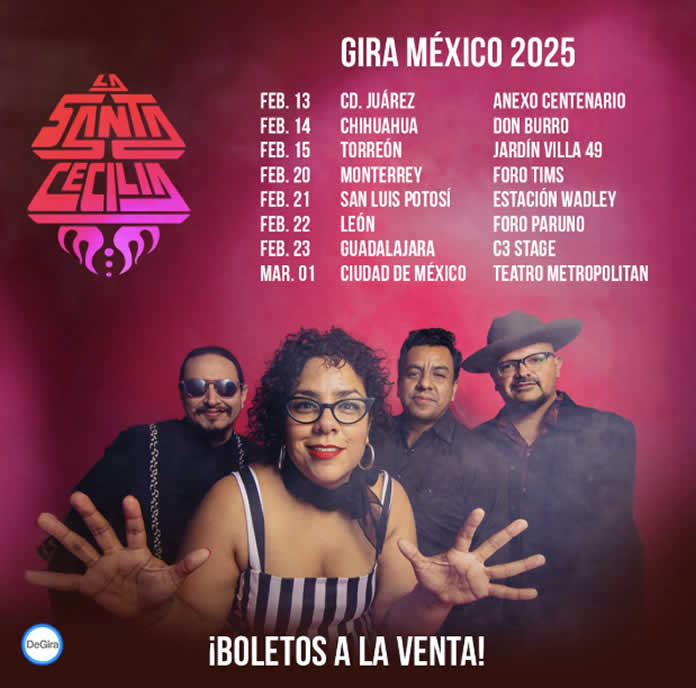 LA SANTA CECILIA regresa a México como parte de su nueva gira 2025 al ritmo de “LOS AÑOS” su nuevo sencillo