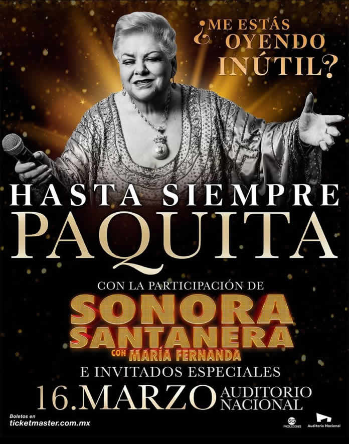 LA SONORA SANTANERA rendirá homenaje a PAQUITA LA DEL BARRIO, con invitados especiales