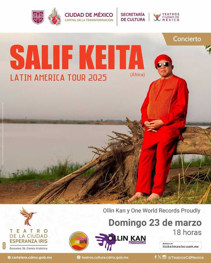 SALIF KEITA Una de las voces más importantes de AFRICA, desde Mali, llega a la CIUDAD DE MÉXICO
