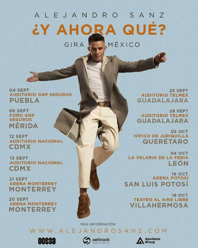 ALEJANDRO SANZ elige a MÉXICO para presentar su NUEVA GIRA ¿Y AHORA QUÉ