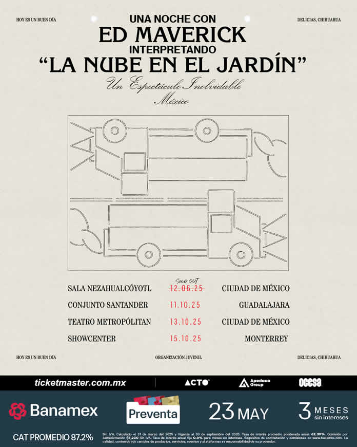 ED MAVERICK anuncia NUEVAS FECHAS en TEATROS DE MÉXICO