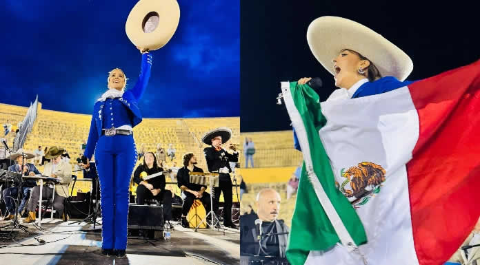 KARINA CATALÁN deslumbra en LA PLAZA DE TOROS DE OSUNA durante el INTERCAMBIO CULTURAL ECUESTRE ESPAÑA-MÉXICO