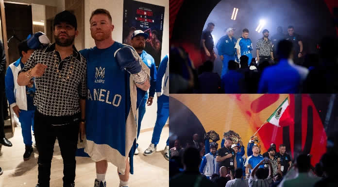 LUIS R. CONRIQUEZ canta para SAÚL “EL CANELO” ÁLVAREZ desde ARABIA SAUDITA