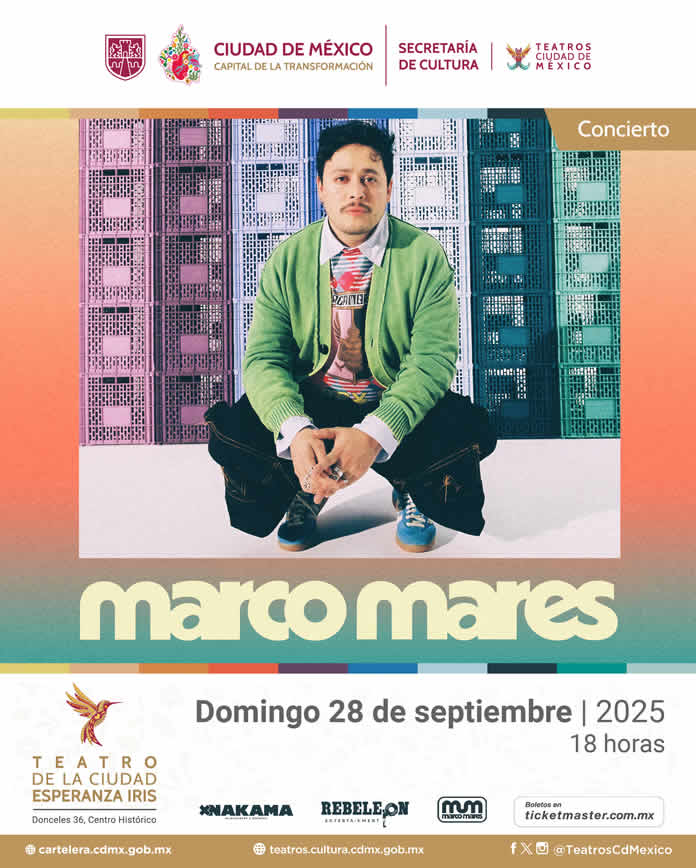 MARCO MARES regresa a los escenarios de la CDMX con un show único en el TEATRO DE LA CIUDAD