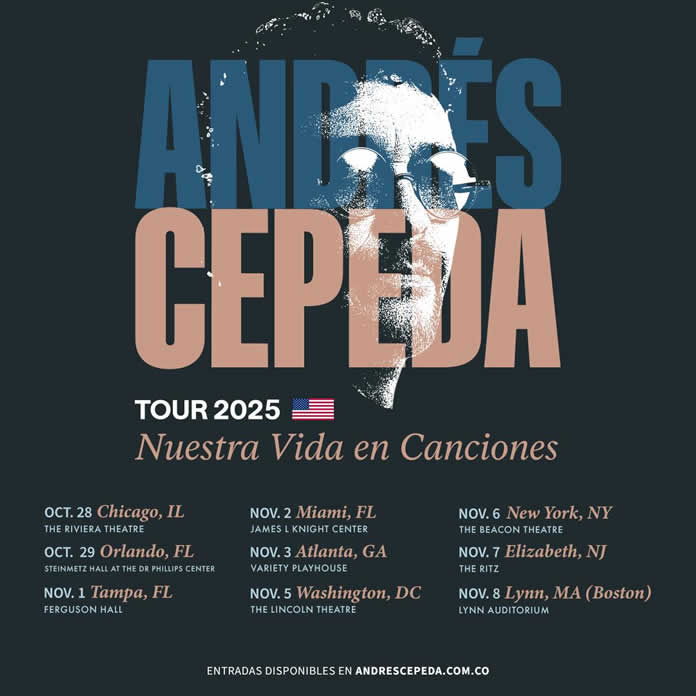 ANDRÉS CEPEDA anuncia nueva etapa de su GIRA NUESTRA VIDA EN CANCIONES en Estados Unidos